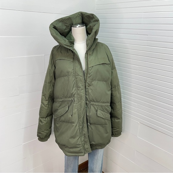 Adidas Neo Hooded Green Puffer - Picture 1 of 10